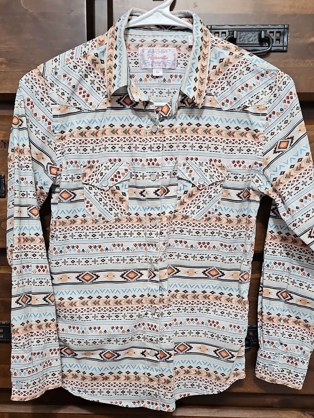 Panhandle Aztec Print Western Cowgirl Shirt